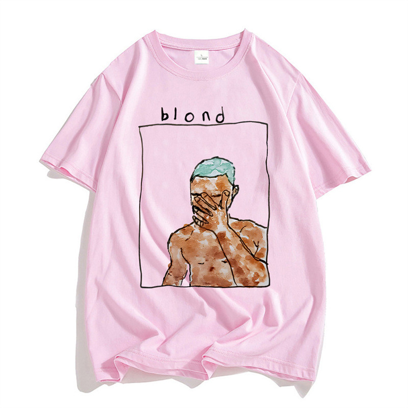 COD Frank O-ocean Blond R&B Music T Shirts MEN หล่อ Aestheti GA7X