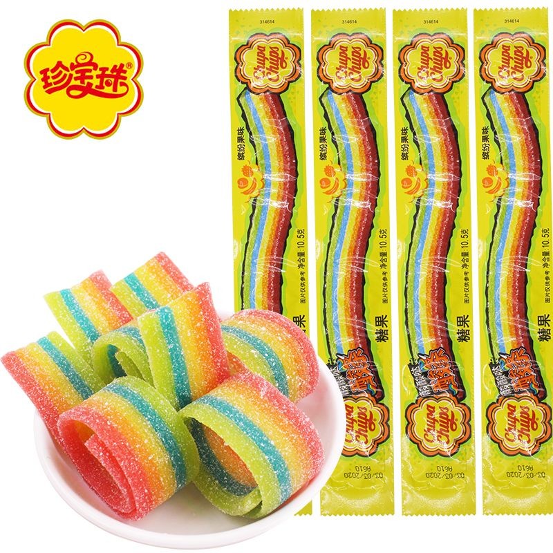 สินค้าใหม่พร้อมสต็อก Alps Jewel Bead Sour Bar Candy Fruit Gummy Rainbow Gummy Children Gummy Gummy G