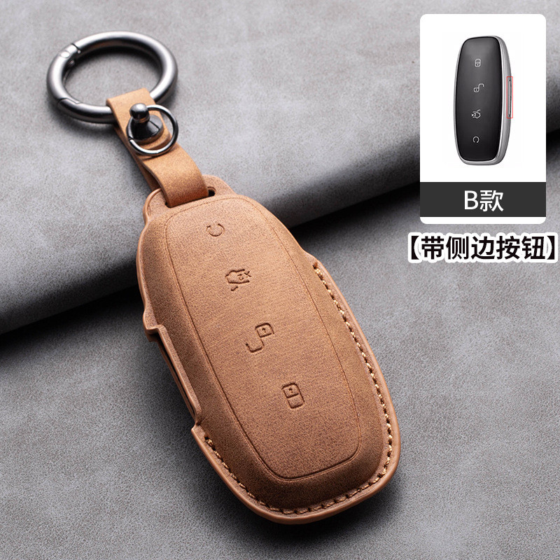 เหมาะสําหรับ 2022-2024 DAENZA D9 ฝาครอบกุญแจ 23 N7 หนังแกะ ev รถ DM-i หัวเข็มขัดรวมทุกอย่าง PHE