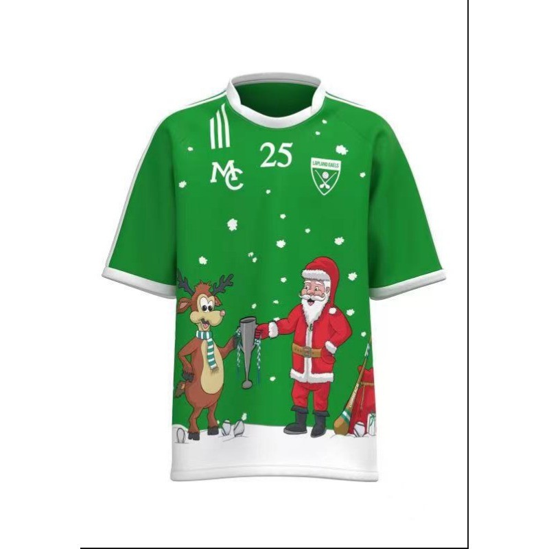 PRE ORDER-Gaelic Hurling Christmas Jersey- Lapland Gaels-Limerick- All Green