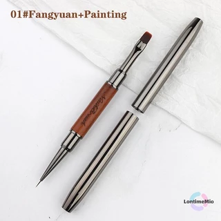 LontimeMio] ไม้จันทน์ Dual End เล็บกาวปากกา UV GEL แปรงเล็บภาพวาด Extension GEL เล็บสายแปรงเครื่องมือใหม่