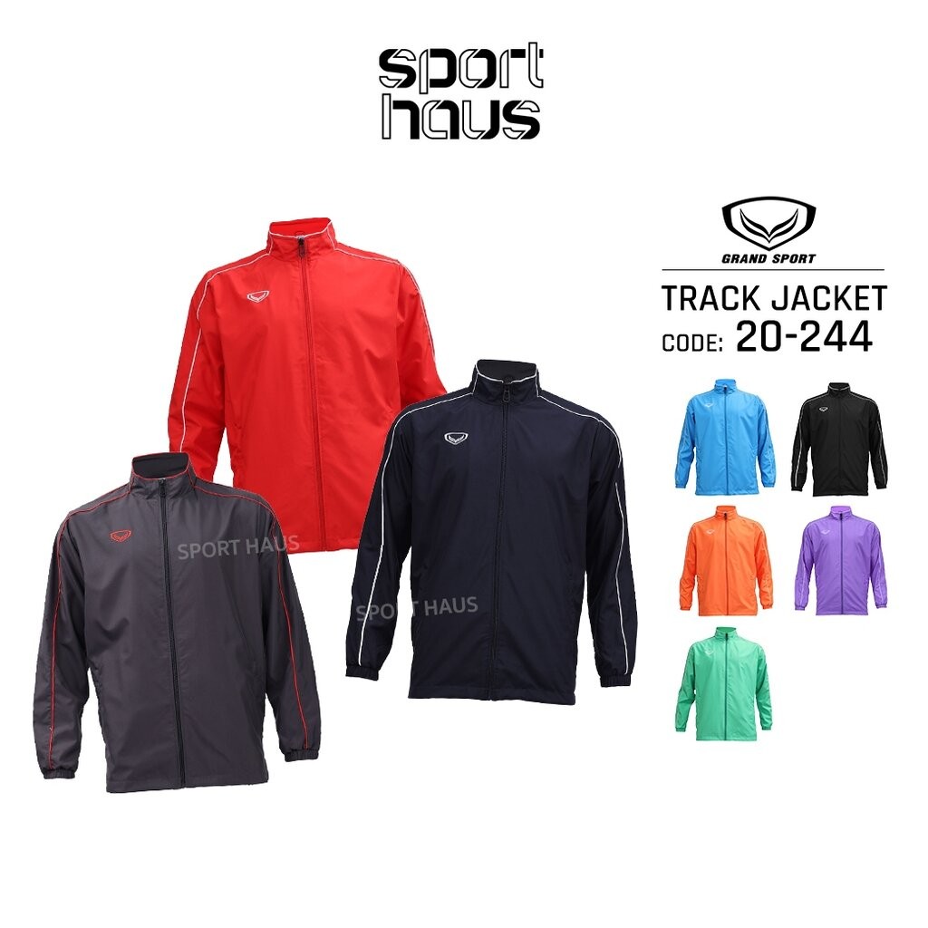 Grand sport เสื้อแทร็คสูท แกรนด์สปอร์ต แจ็คเก็ต 2025/2026 รหัส 20-244 สีม่วง/ส้ม/แดง/เขียว/เทา
