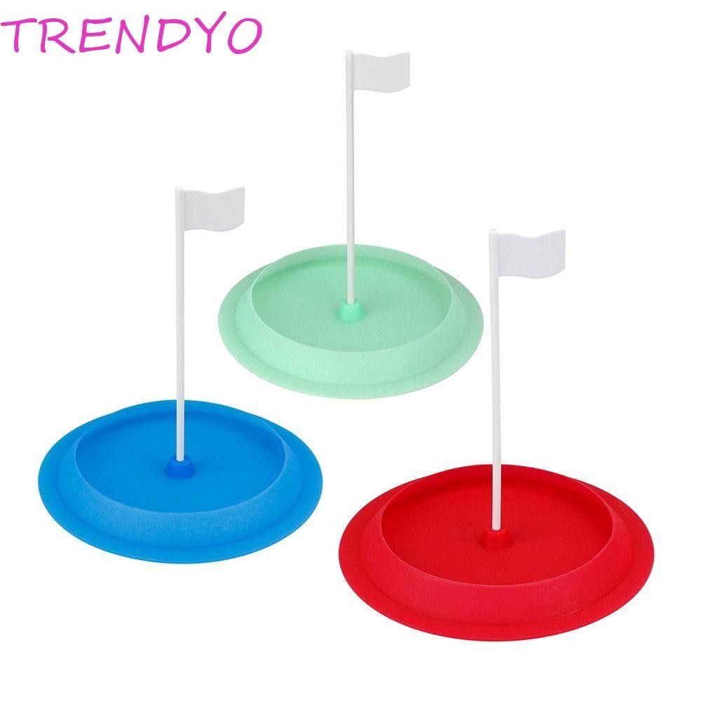 TRENDYO Golf Putting Trainer อุปกรณ์ฝึกซ้อม putting แบบ disc silicon สีเขียว สำหรับใช้ทั้งกลางแจ้งและในร่ม
