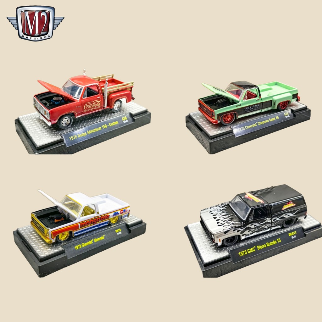M2 Machines 1:64 รถกระบะ Series Ford Chevrolet GMC Diecast Limited Edition รุ่น
