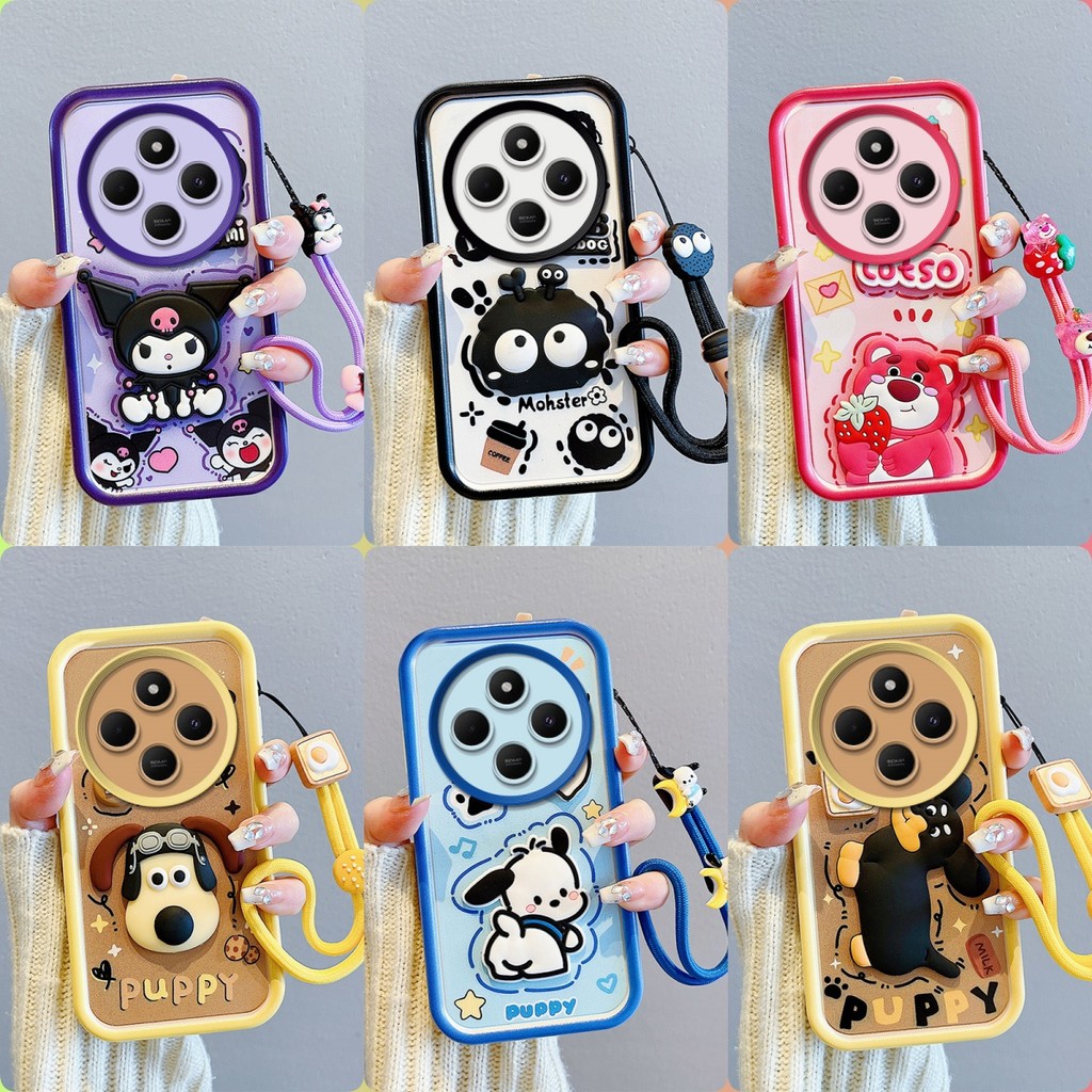เคส Redmi 14C เคสโทรศัพท์ตุ๊กตาสติ๊กเกอร์น่ารัก