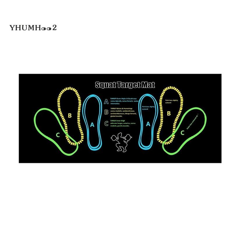 [yhumh002]Squat Guide Mat Squat Mat พร้อมตําแหน่งเท้า Msquat Mat