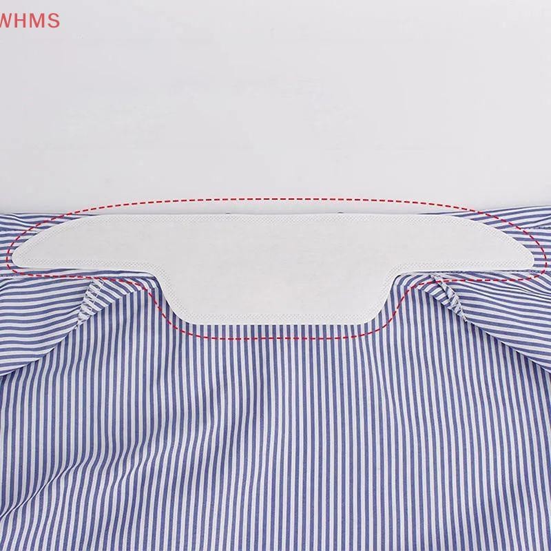 (wms) 10ชิ้นสีขาวต่อต้านสกปรกเหงื่อสติกเกอร์เสื้อคอปกทิ้งระงับกลิ่นกายสูท ยู นิสซ์ สติกเกอร์ดูดซับเห