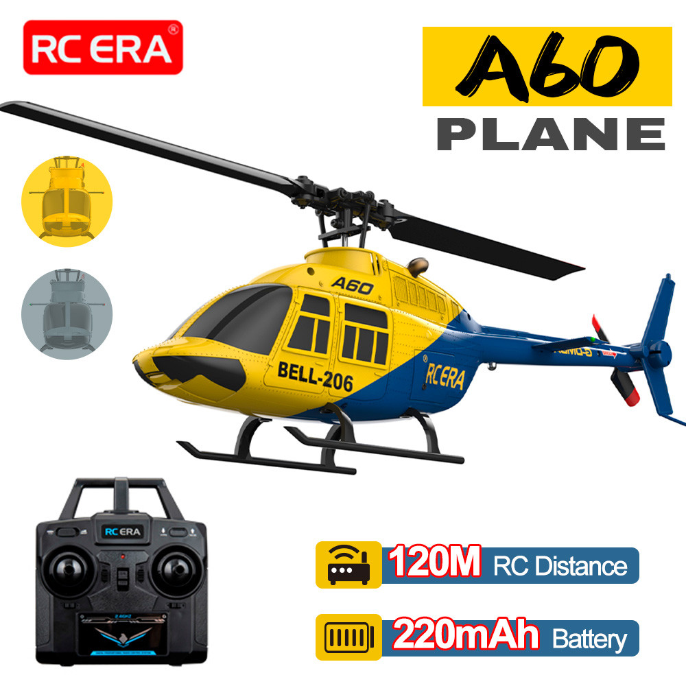 RC ERA A60 4CH เฮลิคอปเตอร์ 1/42 Scale BELL-206 Optical Flow ตําแหน่ง 10 นาที Fly Time 2.4G 120M 6 แกน Gyroscope รีโมทคอนโทรลแบบไม่มีแปรงเครื่องบิน