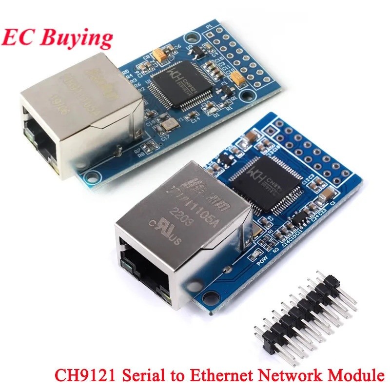 CH9121 Serial to Ethernet โมดูลเครือข่ายชิปแปลงโมดูล RJ45 Microcontroller เกรดอุตสาหกรรม SCM เครือข่