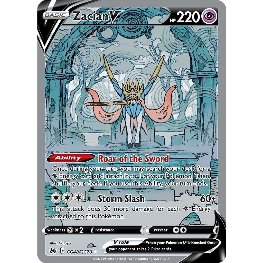 [Binder Condition] Zacian V GG48 Pokemon Crown Zenith