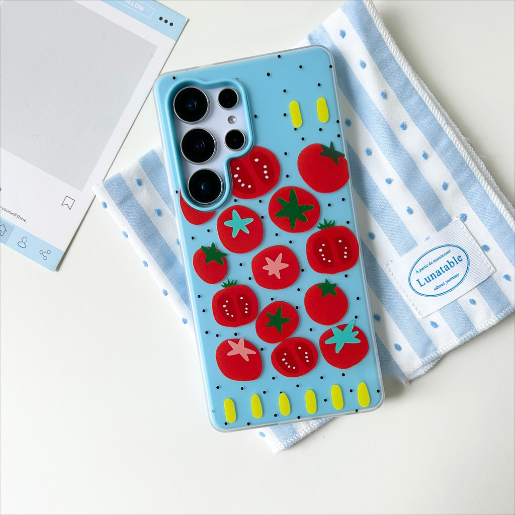 SAMSUNG สีฟ้าน่ารักน่ารักกันกระแทกรูปแบบฝาครอบโทรศัพท์เทียบสําหรับSamsung A23 A24 A25 a55 s25 s22plus ultra Case Girly S23 S23Plus s23fe s24 s24plus s24ultra S21FEปลอก - รูปที่ 4