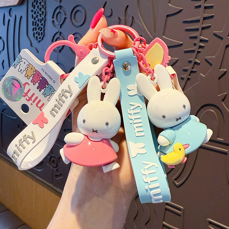 ของแท้ มิฟฟี่ กระต่ายแฟนตาซีเทพนิยายพวงกุญแจการ์ตูนอะนิเมะตุ๊กตาจี้ของขวัญขนาดเล็กน่ารัก