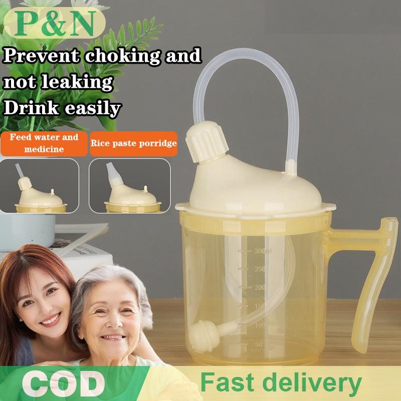 [P&N] ผู้ใหญ่ Sippy Cup Handle แก้วพลาสติกถ้วยดื่ม Disables Lying-in Woman ผู้สูงอายุป้องกันการรั่วไหล Dysphagia ถ้วย Parkinsons Aids Living [cod]