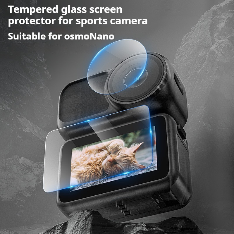 สําหรับ DJI Osmo Nano กระจกเทมเปอร์ปกป้องหน้าจออุปกรณ์เสริมความละเอียดสูงฟิล์มเลนส์ฟิล์ม Hydrogel อุปกรณ์เสริมกล้อง