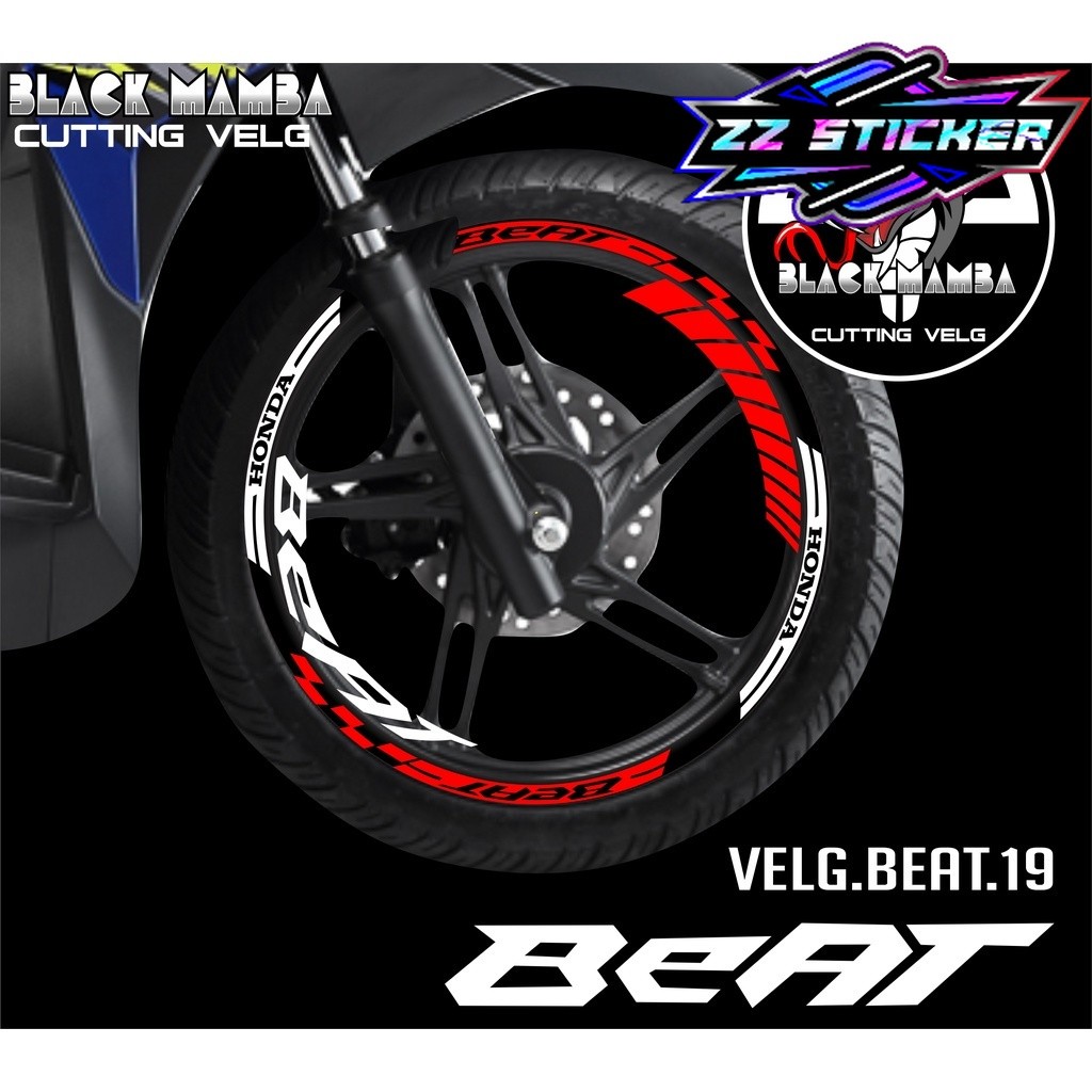 BEAT WHEEL CUTING STICKER - HONDA BEAT 19 TIRE/VELG VARIATION LIST STICKER