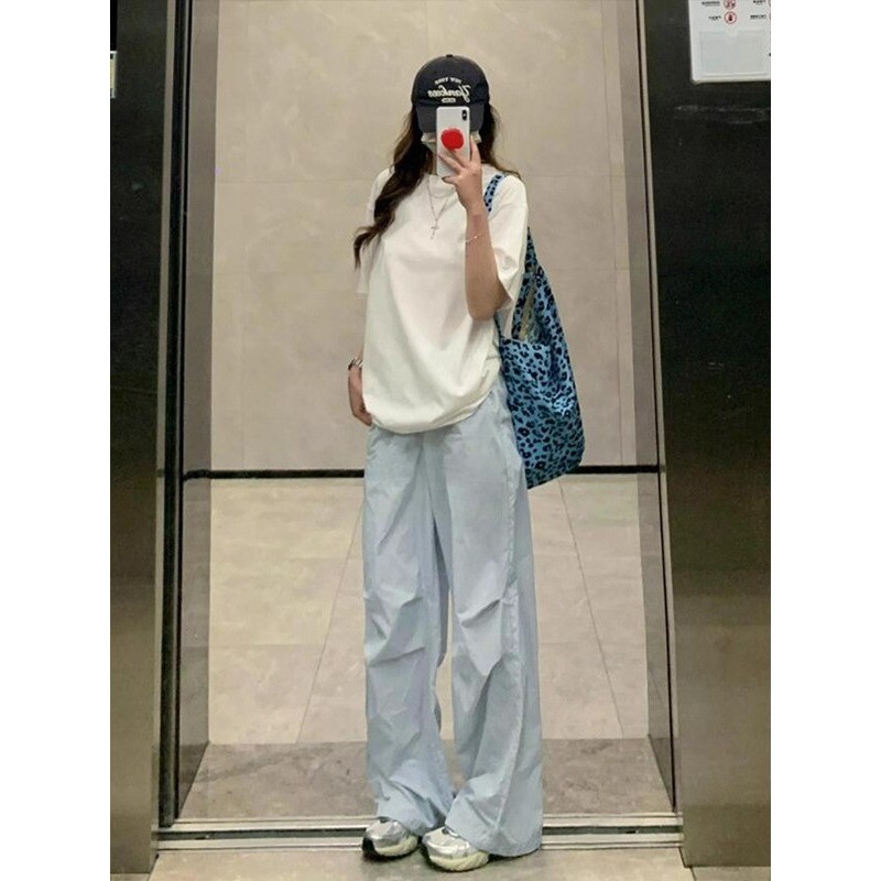 2025 NEW 2025 Three-Needle Japanese Style 240g Heavyweight Short Sleeve T-Shirt for Women Pure Cotto