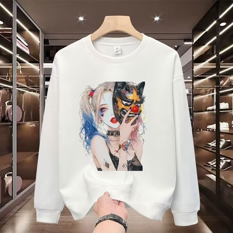 2025 NEW 2025 Spring and Autumn Trendy Brand Ins Joker Mask Dark Design Cool Couple Outfit Street Ro