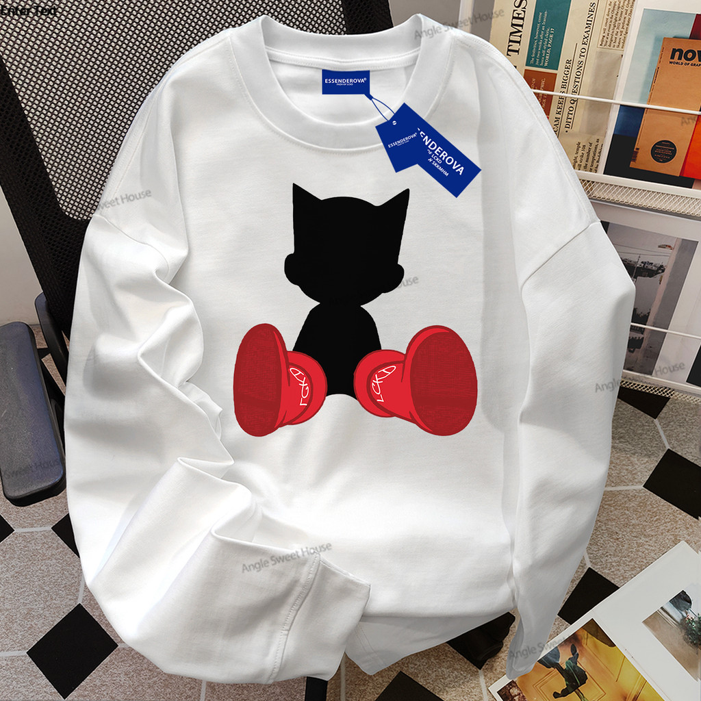 (จัดส่งตลอด 24 ชั่วโมง）Angel Official ทันสมัย เกาหลี เสื้อแขนยาว หลวม เสื้อยืด oversize เสื้อ เสื้อคอกลม พลัสไซส์  T71