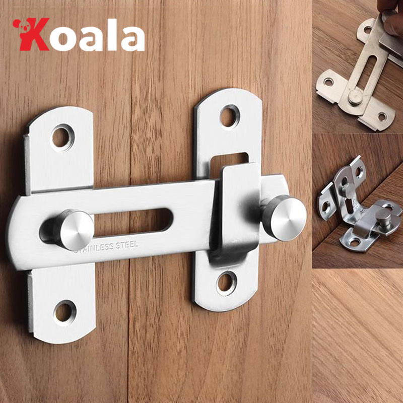 KOALA ล็อคประตูบานเลื่อนสแตนเลส |   สลักประตูกรงสัตว์เลี้ยง |   กลอนประตูแบบติดตั้งบนพื้นผิว