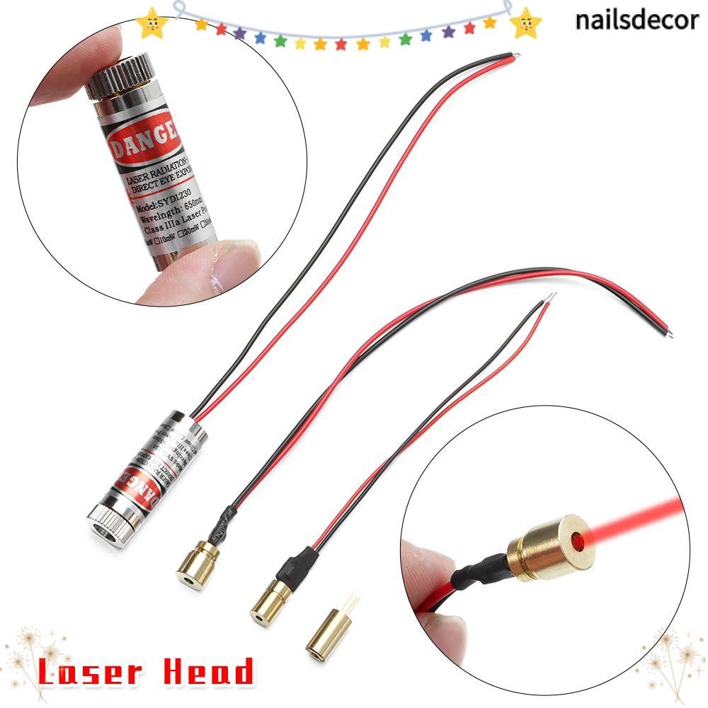 NAILSDECOR Cross Laser 650nm 5mW Focusable Focus Industrial Class Module Head Laser