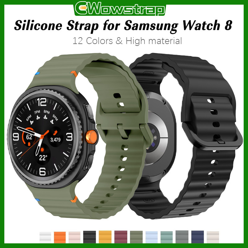 สายซิลิโคนอ่อน for Samsung Galaxy Watch 8 40มม 44มม 8 Classic 46มม สายยางเปลี่ยนกีฬา for Samsung Galaxy Watch 8