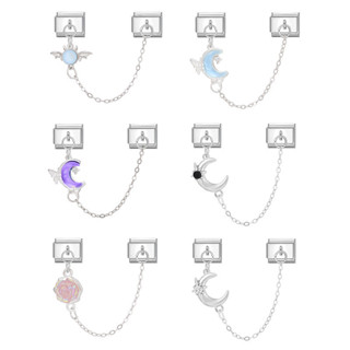 จี้คู่สีเงิน DIY สำหรับสร้อยข้อมือ หวานและประณีต เพิ่มความสว…