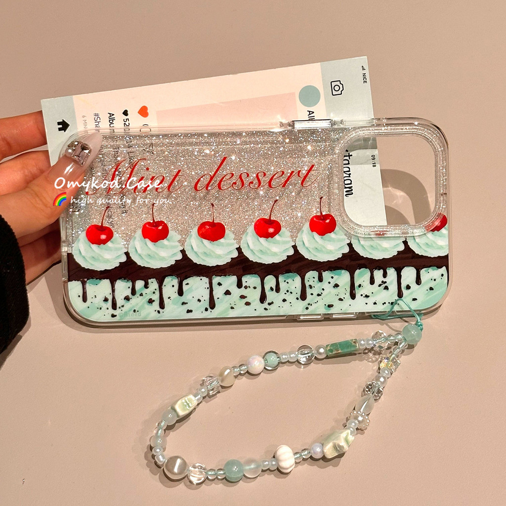 INS เค้กหวานสีเขียว Mint สําหรับ Oppo A18 A38 A58 A7 A5s A12 A12s A11K A15s A35 A3s A12e A54 A57 A77s A79 A5 A33 A9 2020 Reno 5F