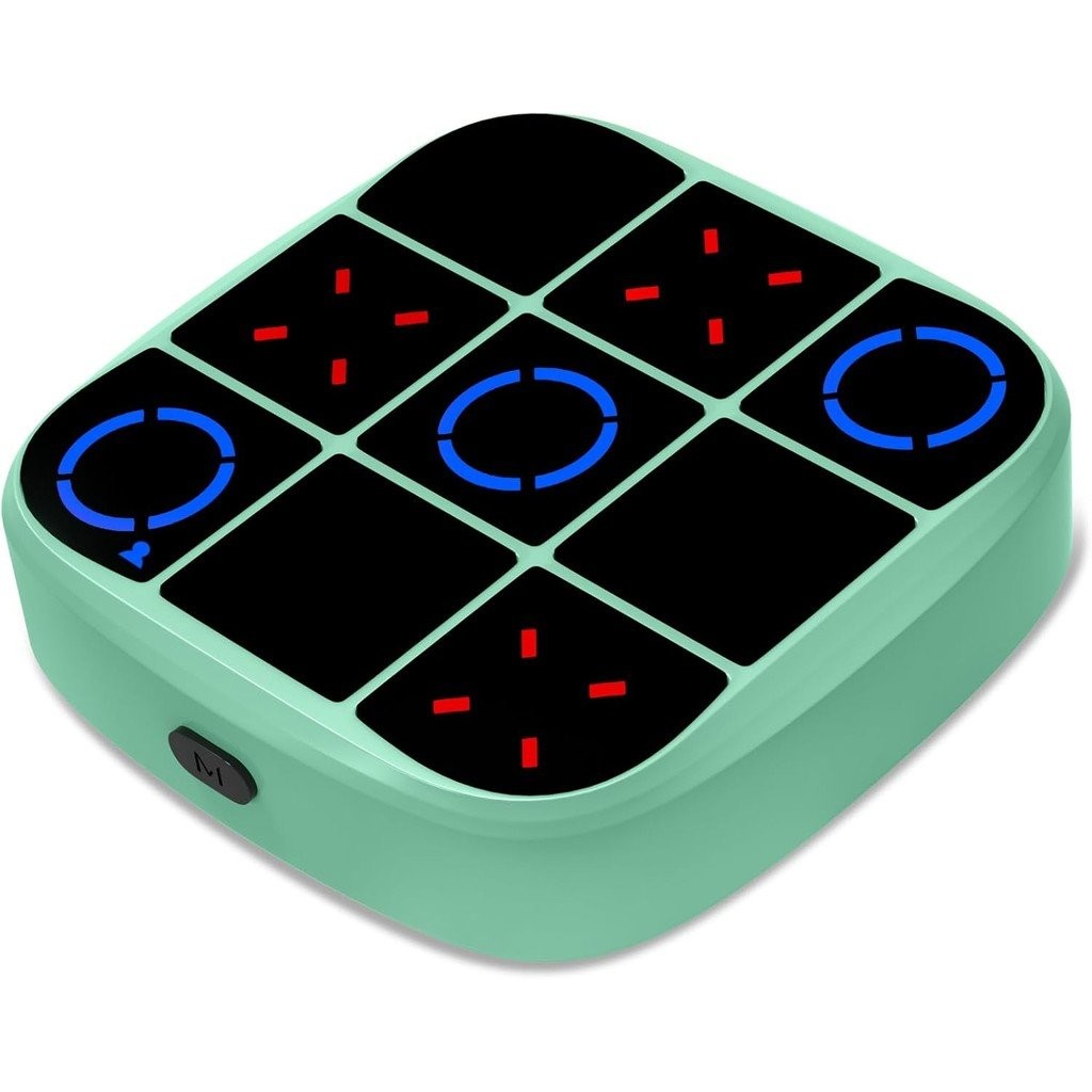 Tic-Tac-Toe Bolt Game, 4-in-1 Handheld Puzzle Games Console, Electronic Tic-Tac-Toe Game for Educati