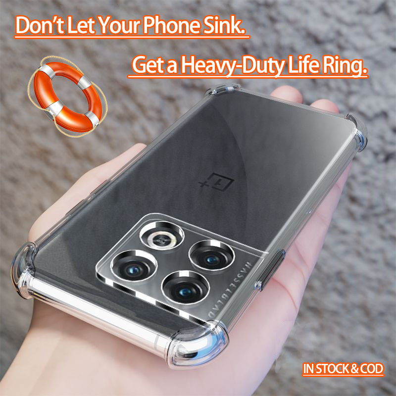 OnePlus 10 Pro 5G NE2210 NE2211 NE2213 NE2215 NE2217 คริสตัลใส 4 มุมกันกระแทก Soft Jelly เคสโทรศัพท์