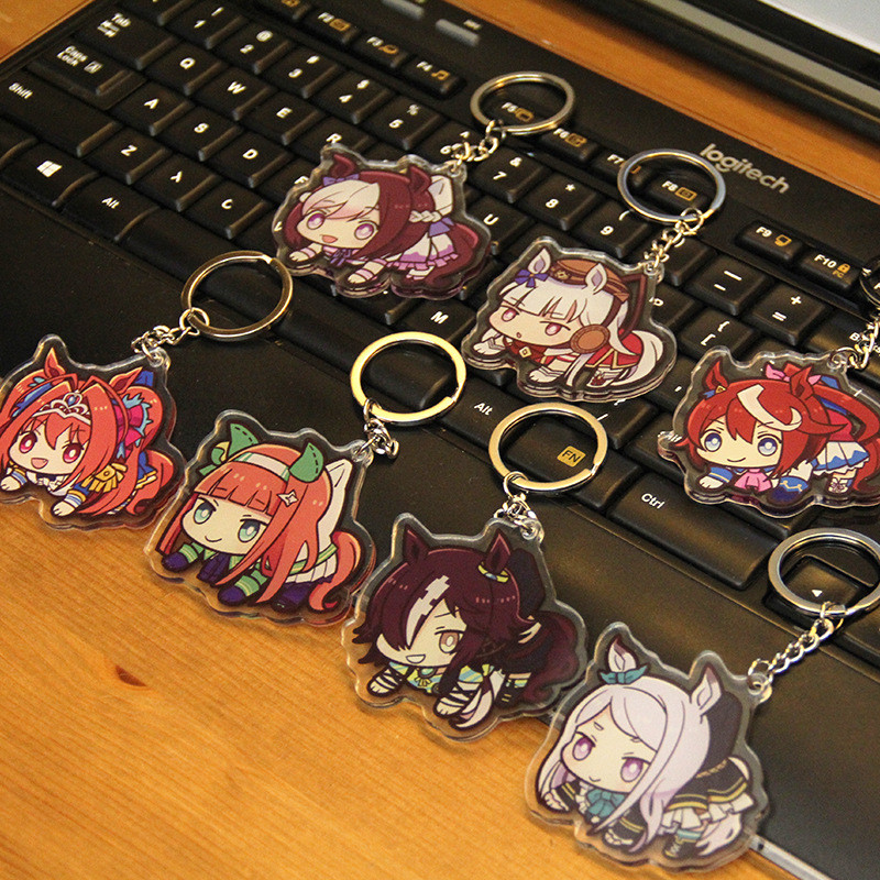 Horse Racing Lady East China Sea Emperor สองมิติการ์ตูนอะนิเมะ สินค้า Mu สีขาว McQueen Badge จี้ขนาด