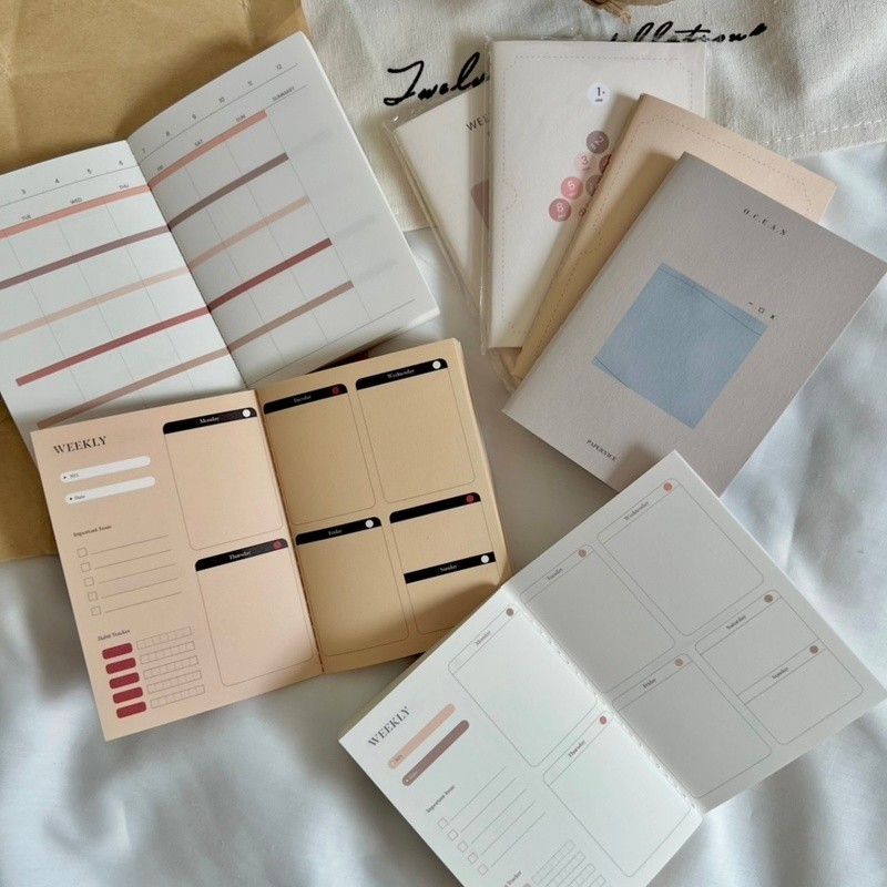 Original TN Passport Book Travel Plan แผนเดือนนี้รายสัปดาห์ ins สไตล์ Morandi Minimalist Functional 
