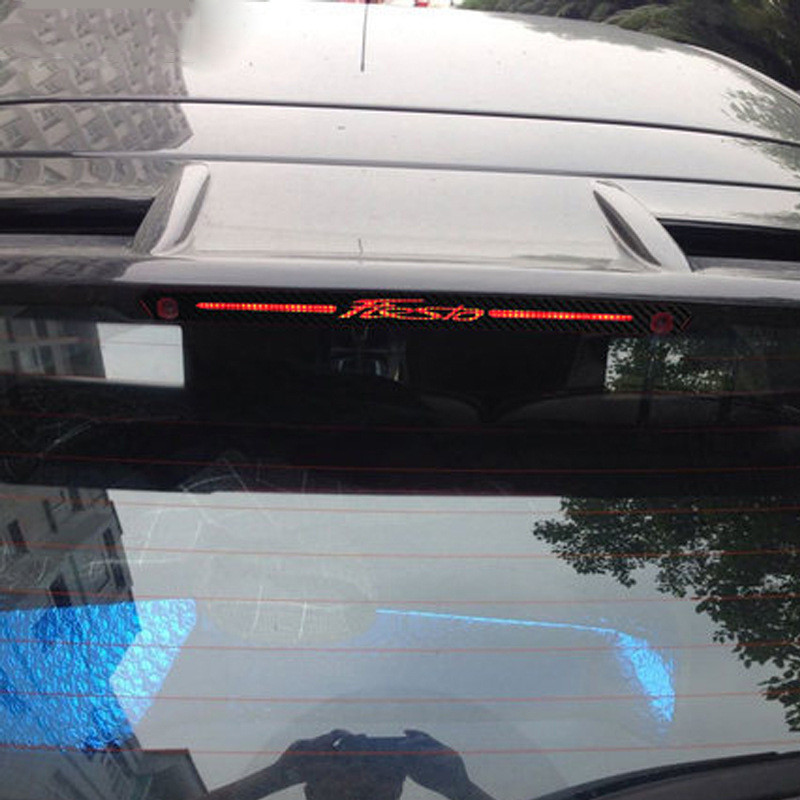 เหมาะสําหรับ Ford Fiesta สติกเกอร์ไฟเบรคด้านหลังดัดแปลงพิเศษตกแต่งสติกเกอร์คาร์บอนไฟเบอร์ Ford Fiest