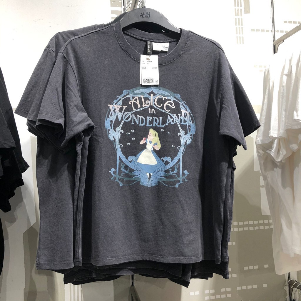 เสื้อแขนสั้น H&M Unisex สไตล์สมัยใหม่ ใช้งานได้หลายโอกาส