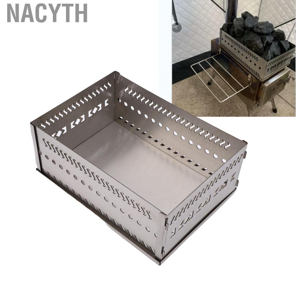 Nacyth Nacyth Sauna Stone Holder Multi Perjectable Portable Stainless Steel สำหรับเตาเผาไม้ถ่าน