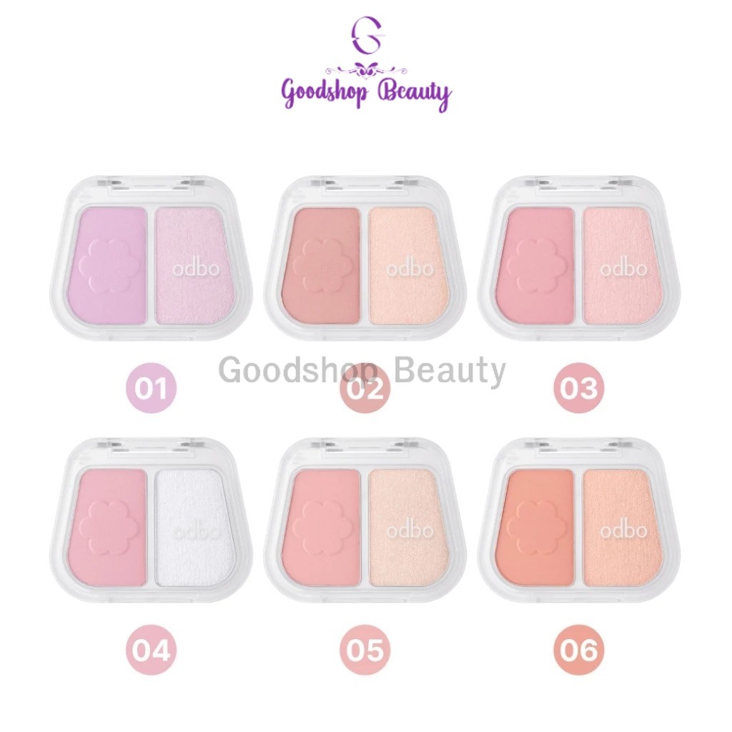 Odbo Duo Fuse Blush & Highlight od1333 บลัช แอนด์ ไฮไลท์