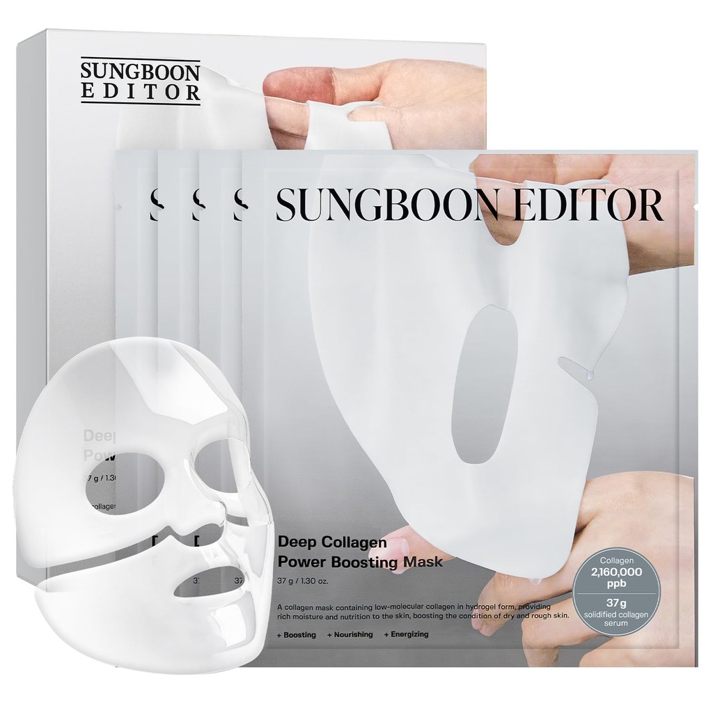 SUNGBOON EDITOR Deep Collagen Overnight mask 37gx4ea | มาส์กหน้าคอลลาเจนให้ความชุ่มชื้นดั้งเดิม | Re