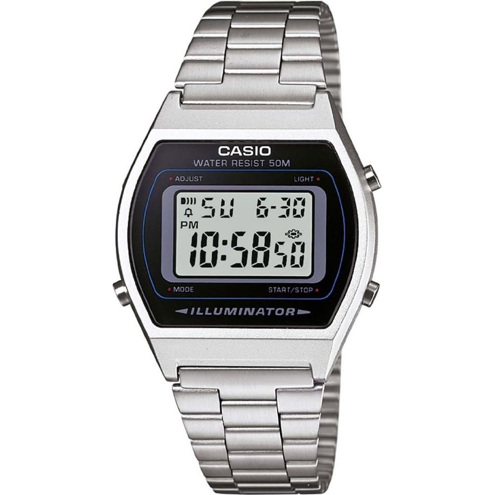Casio นาฬิกาดิจิตอลรุ่น Vintage B640WD-1AV สำหรับผู้หญิงและผู้ชาย ดีไซน์คลาสสิก สายเงิน มาพร้อมฟังก์
