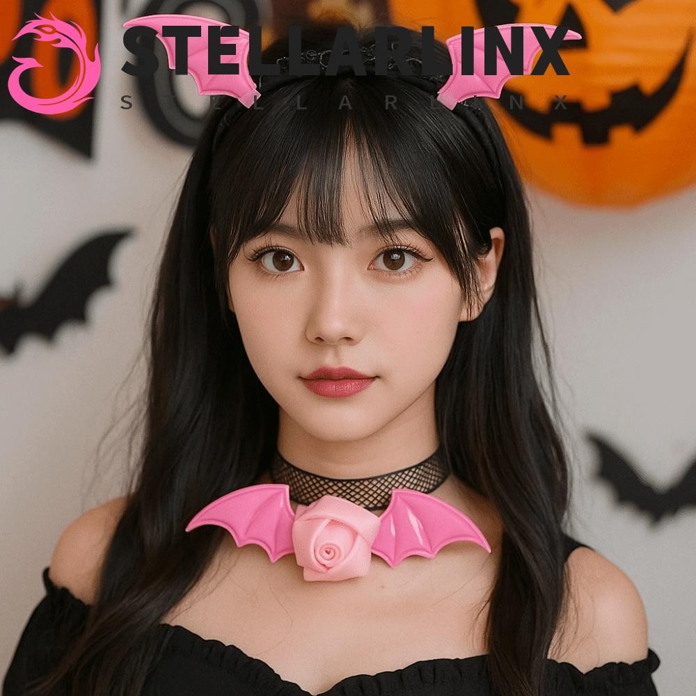 STELLARLINX ชุด-accessories กับ Headband และสร้อยคอมุก, ชุด-accessories Halloween แบบ Gothic ในหนังP
