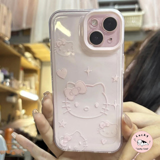 ตัวอักษรการ์ตูนคิตตี้สีชมพูโบว์โบว์เคส Samsung A06 A15 A05 A25 A14 A50 A52 A23 A55 A31 A50 A54 A24 A03 A05s A34 A51 A04E