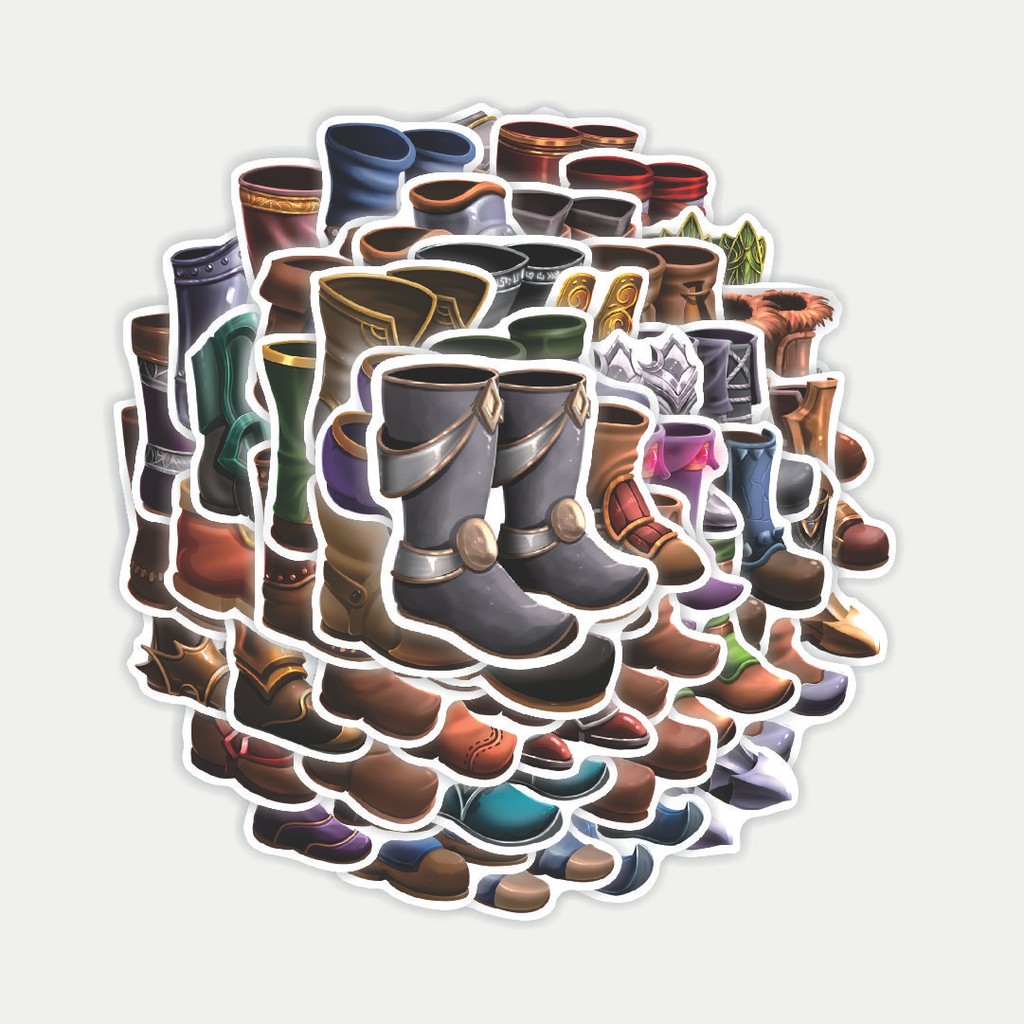 สติ๊กเกอร์แพ็ค Rpg Boots Icon สติ๊กเกอร์ | สติ๊กเกอร์ TUMBLR | สติ๊กเกอร์แล็ปท็อปสําหรับกระเป๋าเดินท