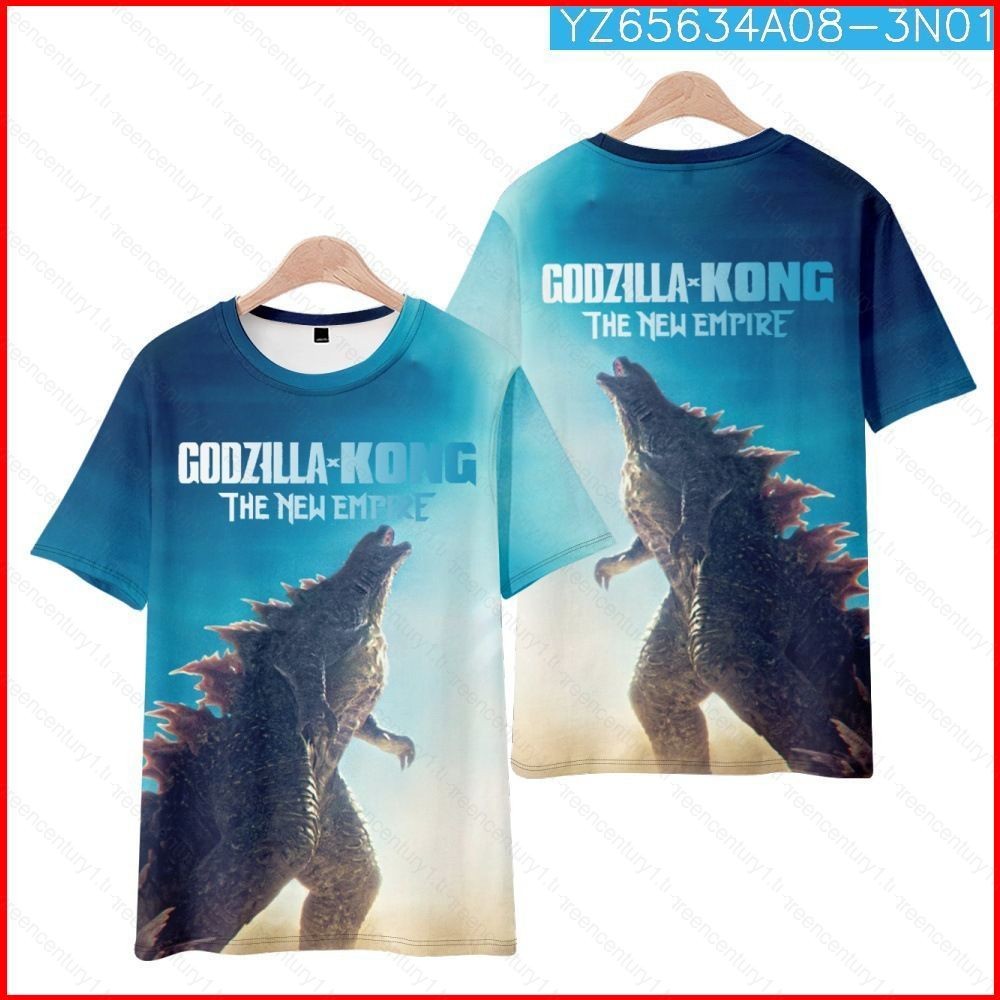 เสื้อยืดคอสเพลย์ Godzilla vs Kong 2 แบบ 3D แขนสั้น สำหรับฤดูร้อน