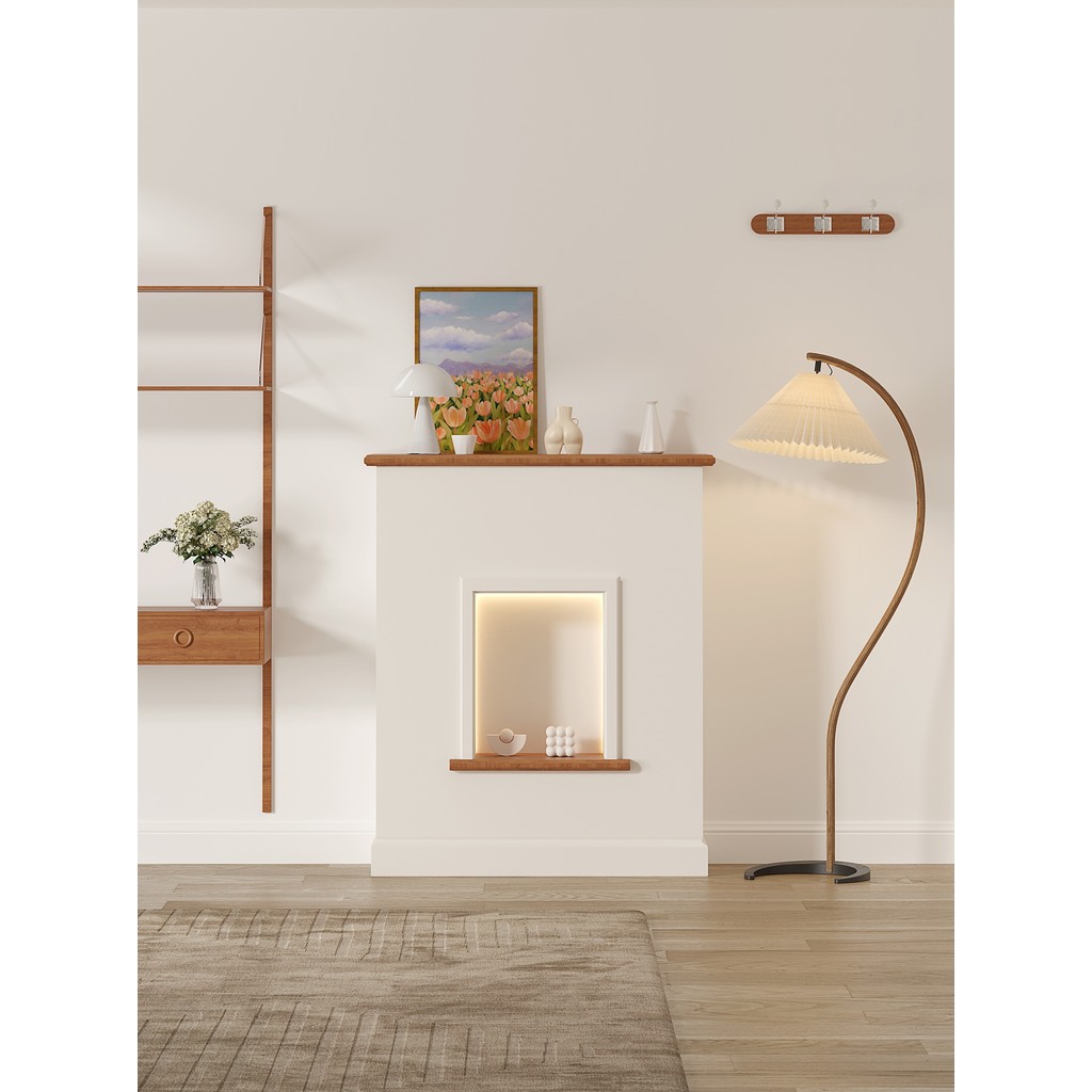 Valley Simple Log Entrance ตู้เตาไฟตู้เก็บของห้องนั่งเล่นตกแต่งตู้ห้องนอน Art ins สไตล์เตาไฟ