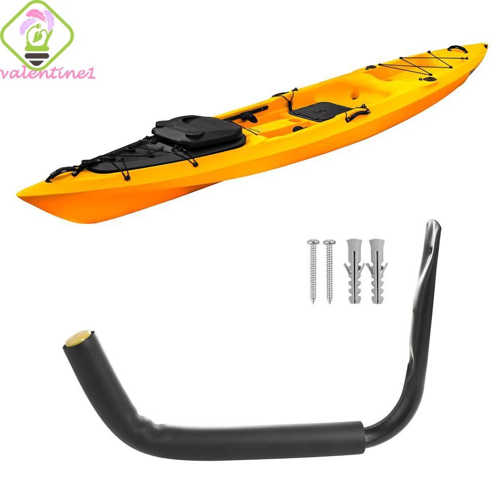 AVALENTINE Kayak Rack, Heavy Duty ติดผนังเรือคายัคแขวน,กระดานโต้คลื่นสีดําวงเล็บอเนกประสงค์โรงรถ Kay