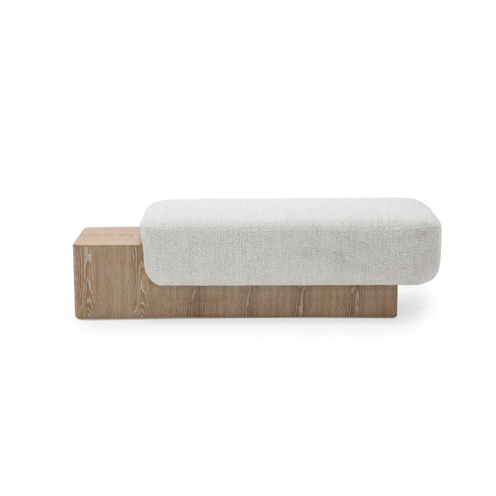 SB Design Square สตูล โซฟา รุ่น Ocatavia สีครีม (153x50x46 ซม.)  แบรนด์ CLICHE