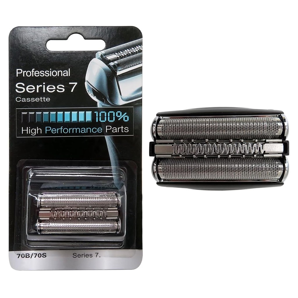 70B Black Foil & Trimmer Cassette Head สําหรับ Braun Pulsonic 9585, 9785, 5673, 790CC, 9595, 9795, 5