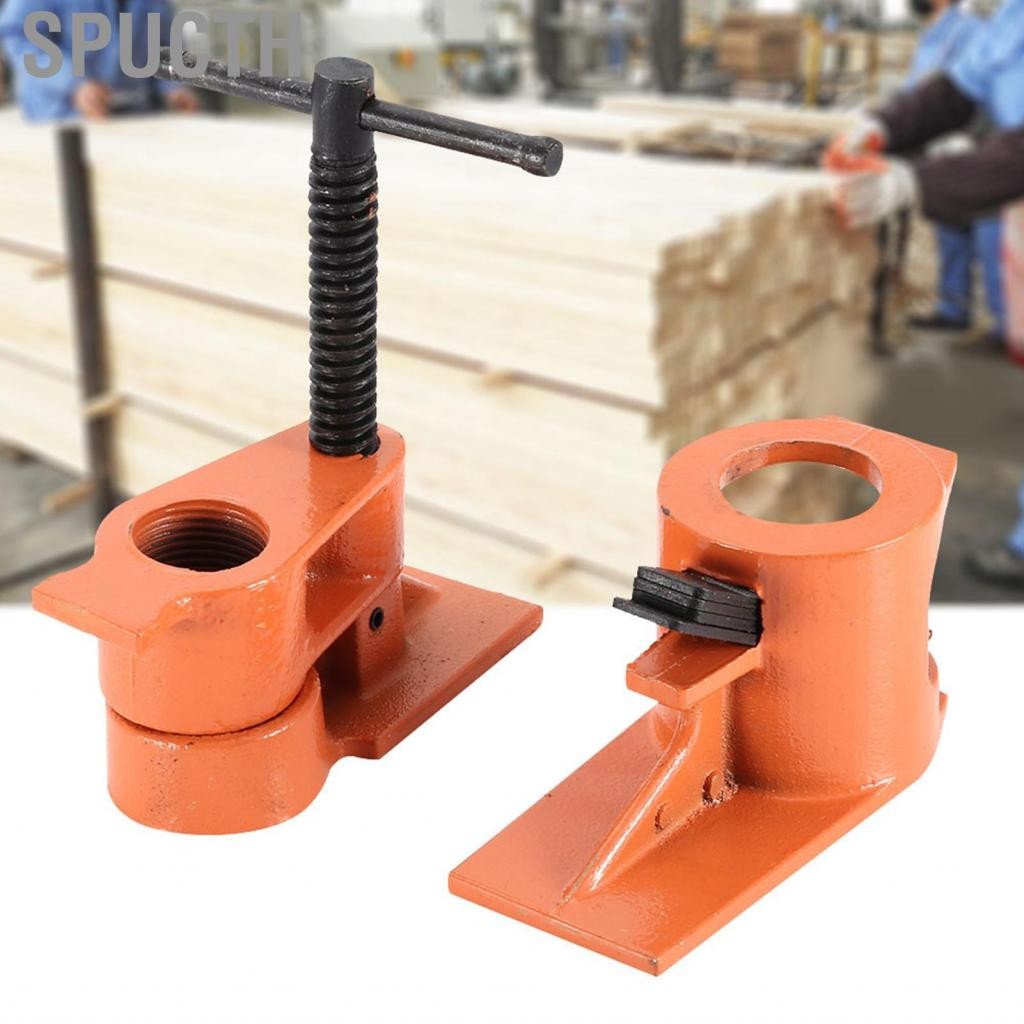 Spucth Spucth Pipe Clamp Heavy Duty 1 นิ้ว Vise Fixture ชุดชุดเครื่องมืองานไม้ทำจากเหล็กหล่อสำหรับตู