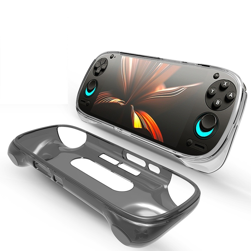 Hand Grip Cover Case สําหรับ Retroid Pocket 5 เกมคอนโซล,ป้องกันโปร่งใส TPU Shell สําหรับ Retroid ฝาครอบ Ergonomic Grip Handle Stand Holder อุปกรณ์เสริม