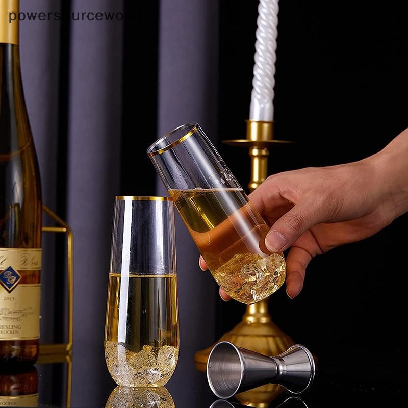 WOW 270ML แก้วไวน์พลาสติกกันกระแทก Unbreakable PET ไวน์แดง Tumbler แก้วถ้วยนํากลับมาใช้ใหม่ผลไม้โปร่