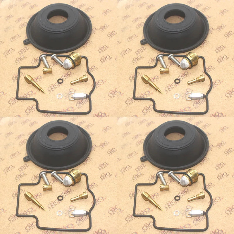 4 ชุดสําหรับ Kawasaki ZXR750 1989-1995 ZXR 750 ชุดซ่อมคาร์บูเรเตอร์ Plunger สูญญากาศไดอะแฟรมวาล์วลอย