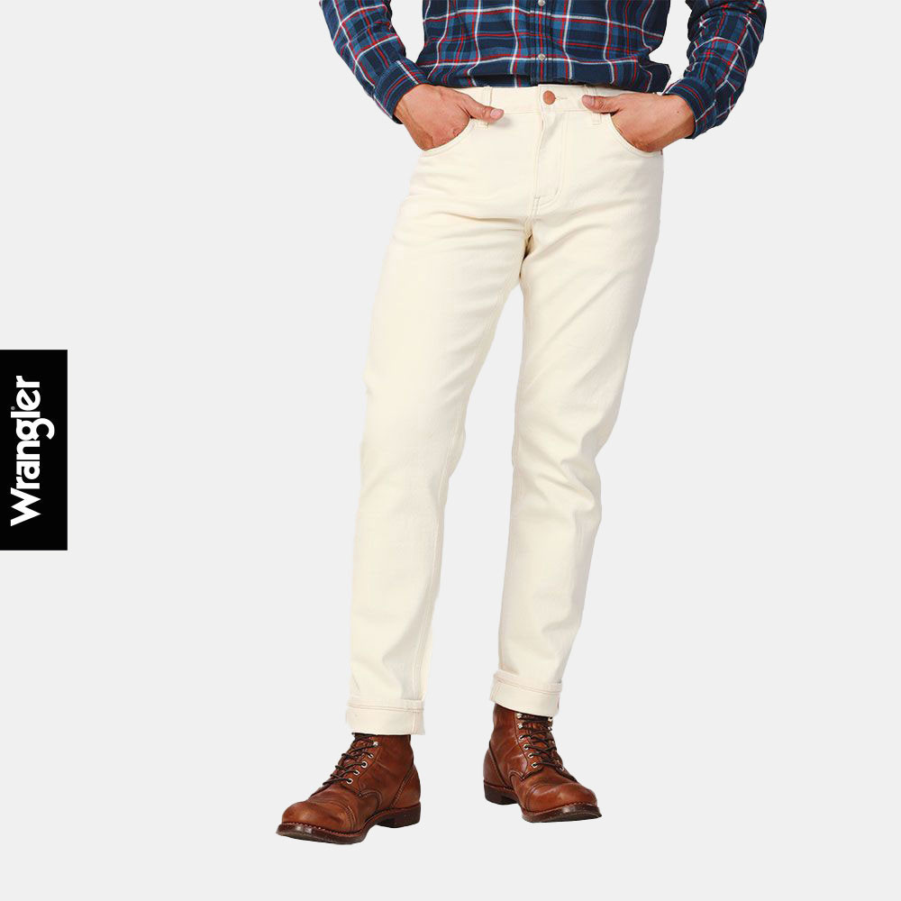 WRANGLER กางเกงยีนส์ ริมแดงผู้ชาย คอลเลคชั่น Everyday with Wrangler เอวกลาง ทรงตรง รุ่น WR S125MGREN